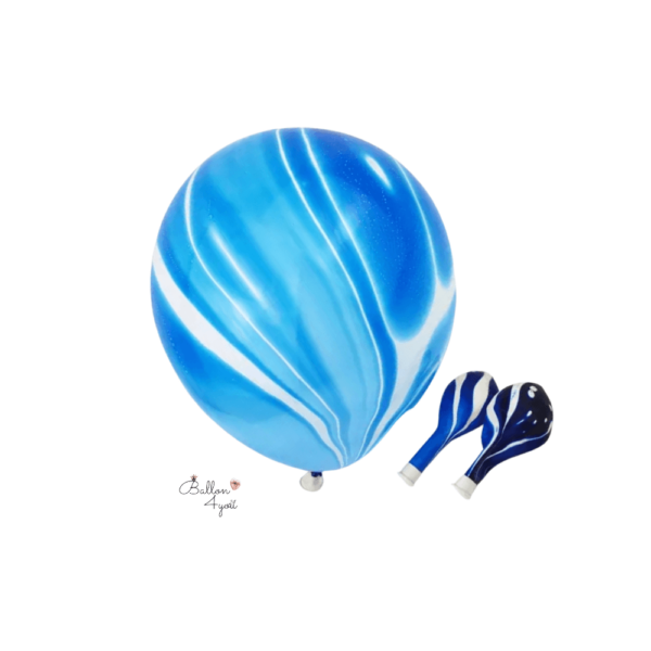 Marmor Helium Luftballons Blau