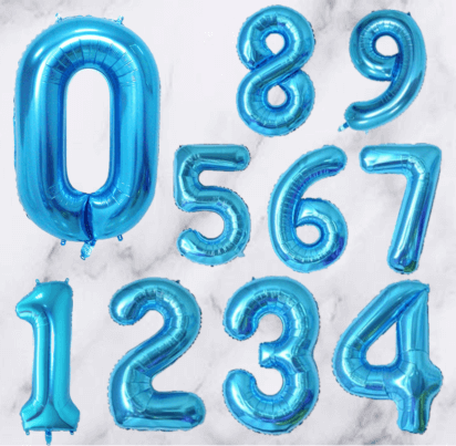 Zahlen Buchstaben Luftballons