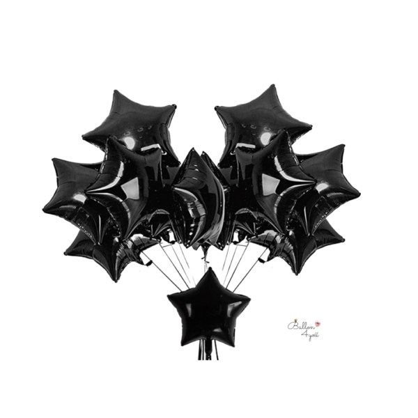 Stern Folienballons Helium Ballons schwarz