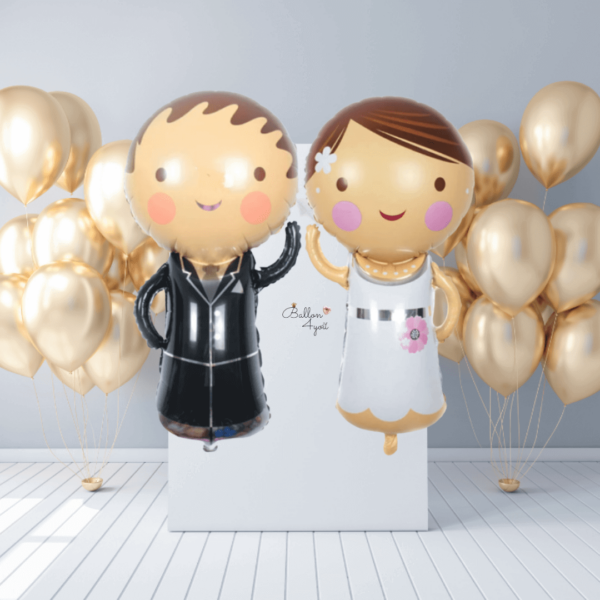 hochzeit Luftballon Mr und Mrs Helium Brautpaar Ballons