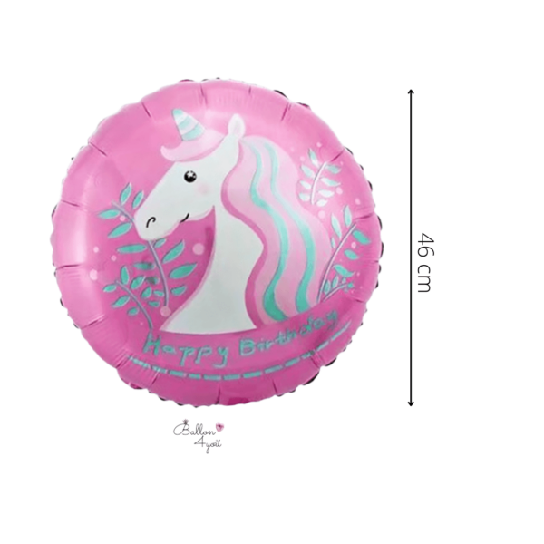 runder Geburtstag Einhorn Folienballon