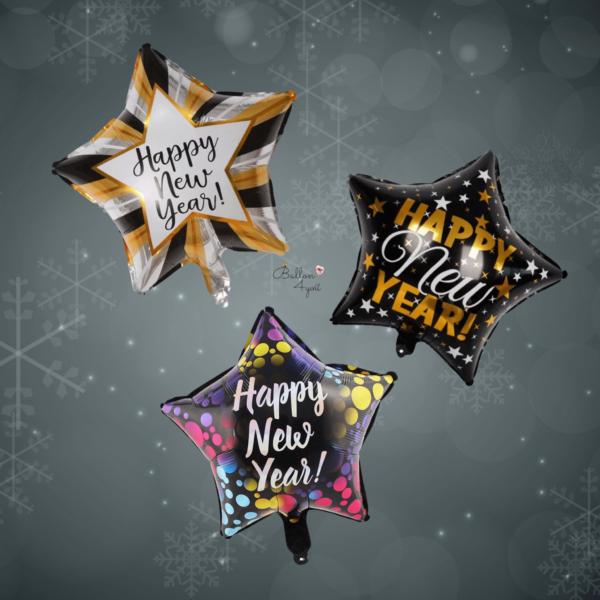 Stern Folienballons Happy New Year