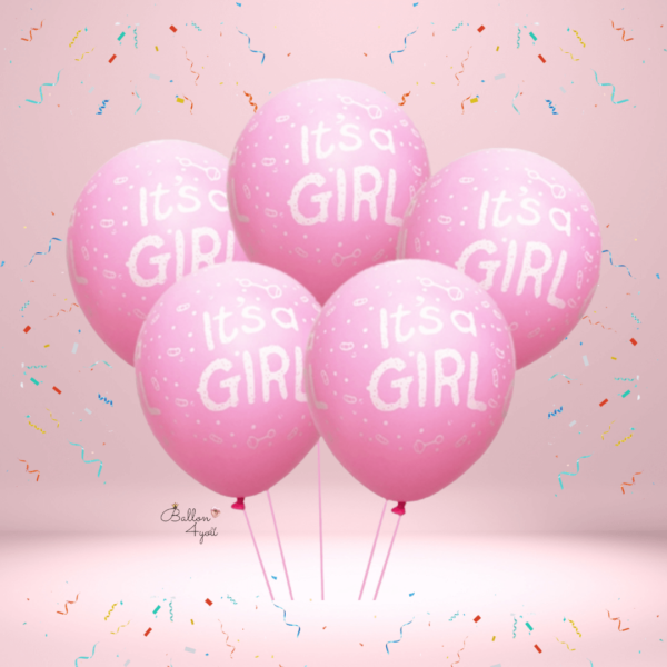 It´s a Girl Latexballons Rosa Mädchen Baby Party Geburt