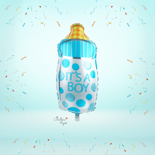 Mini Babyflasche It´s a Boy Folienballon Geburt Luftballon Junge Dekor