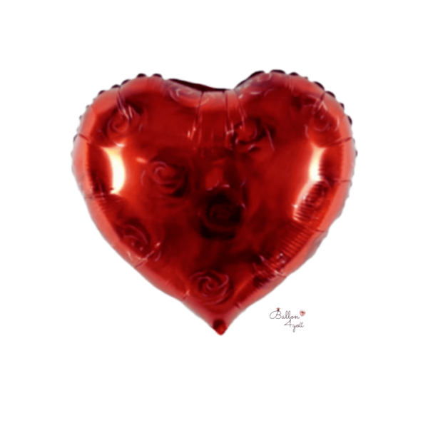 Herz Folienballon Rosen Rot