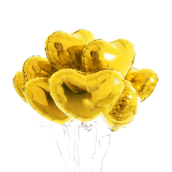 Herz Folienballons helium luftballon herzform gold