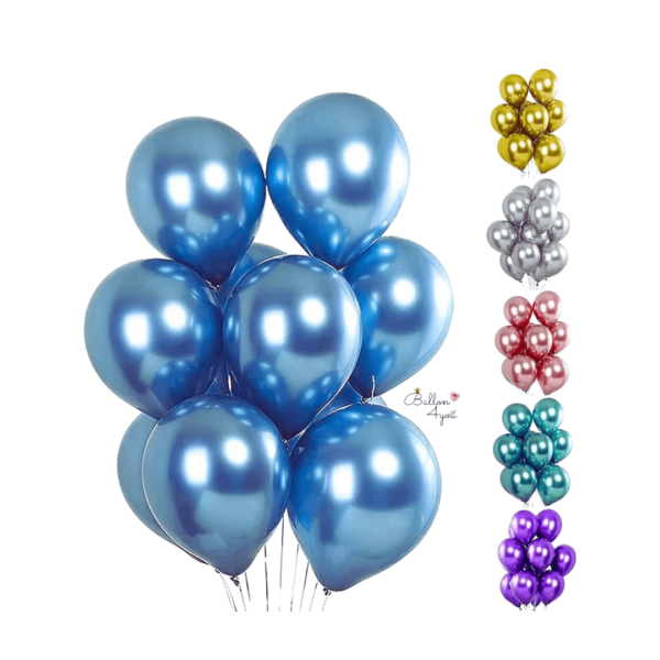 Metallic Luftballons Blau