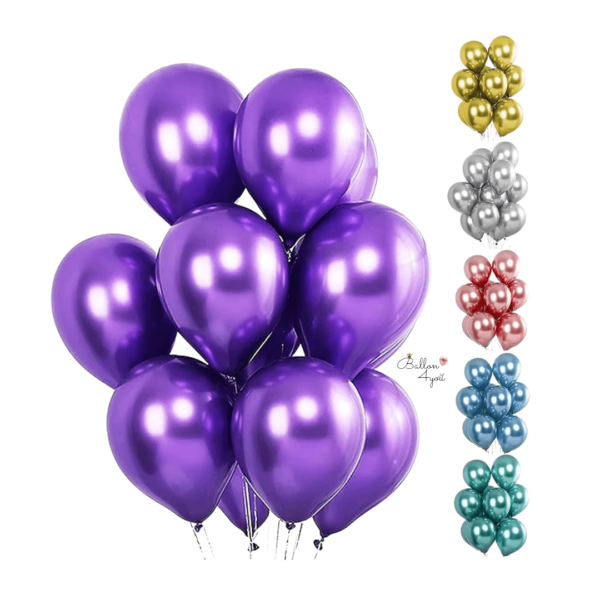 Metallic Luftballons lila