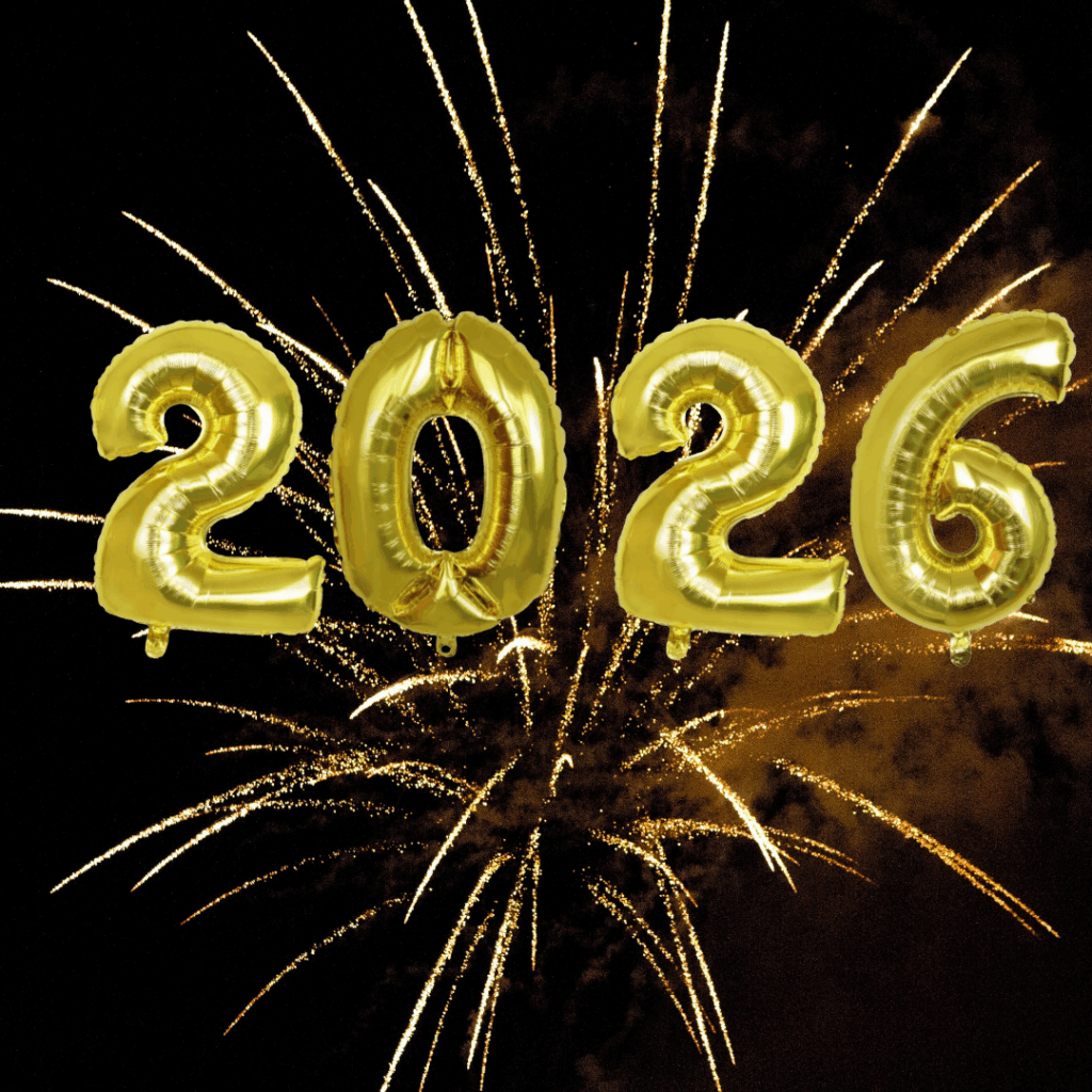 Zahlenballons 2026 Silvester Luftballons Gold